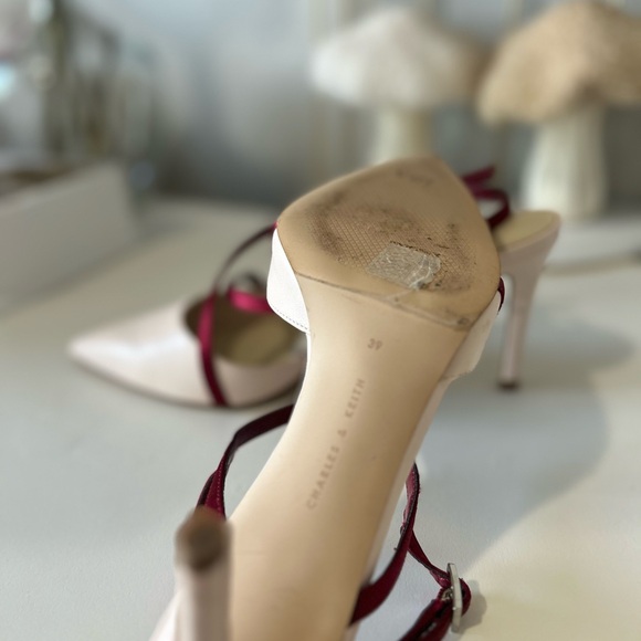 Satin Strap Pink Heels - Picture 4 of 4